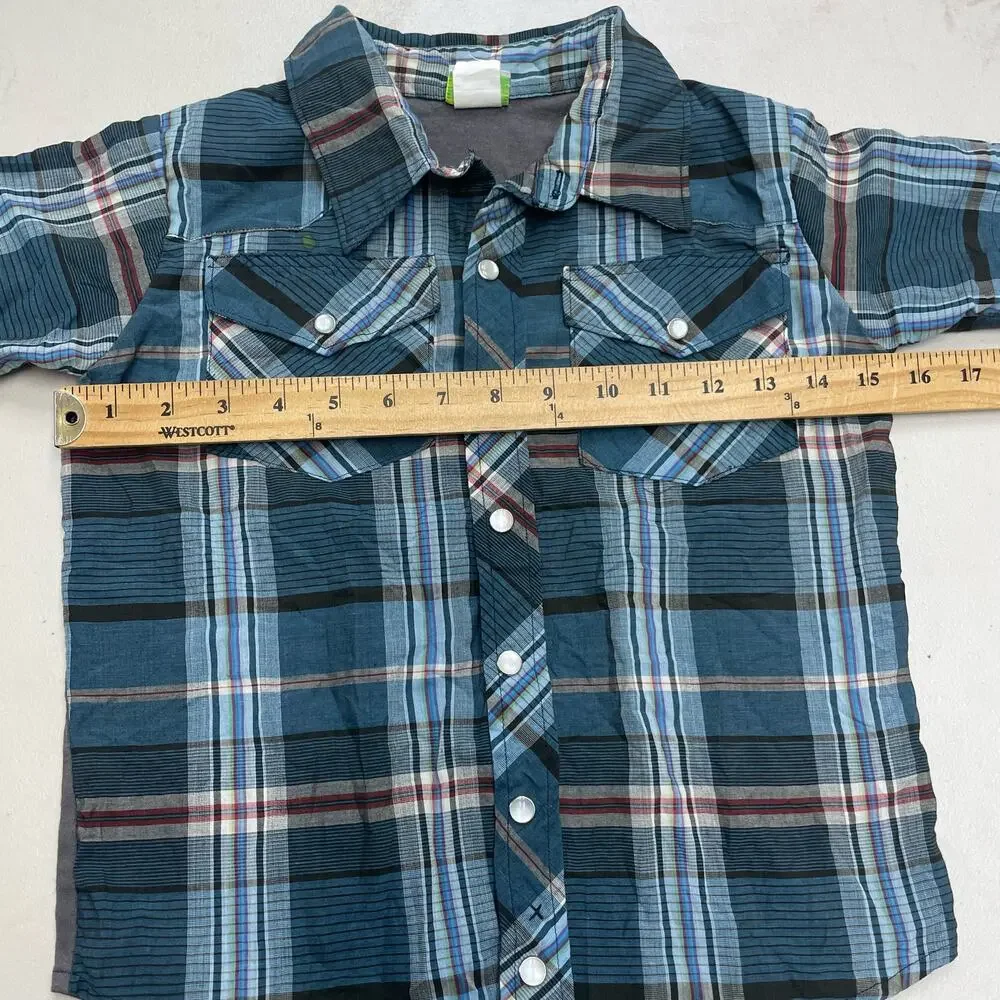 Recycled Lola & James Bon Jovi boy's layered shirt/plaid boys size 7 yrs.